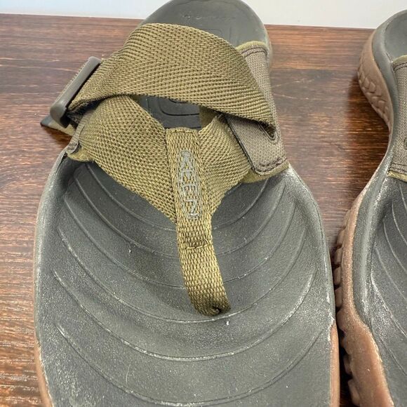 Keen Mens SOLR (Sand. Ocean. Lake. River) army green nylon strap sandal size 10 - Picture 4 of 10